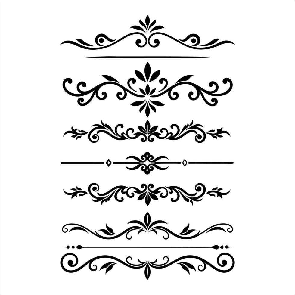 Decorative scroll design elements vector