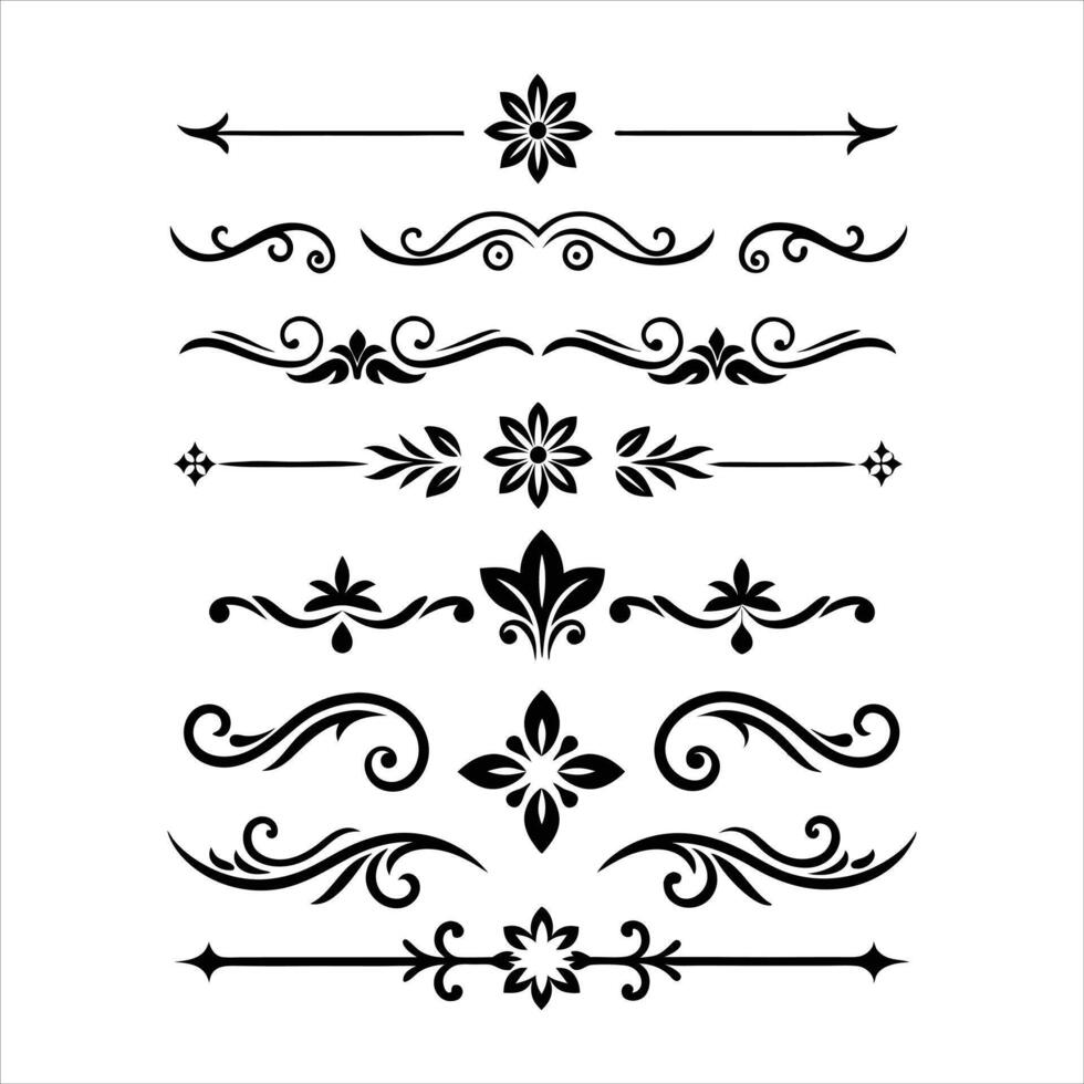 Decorative scroll design elements vector