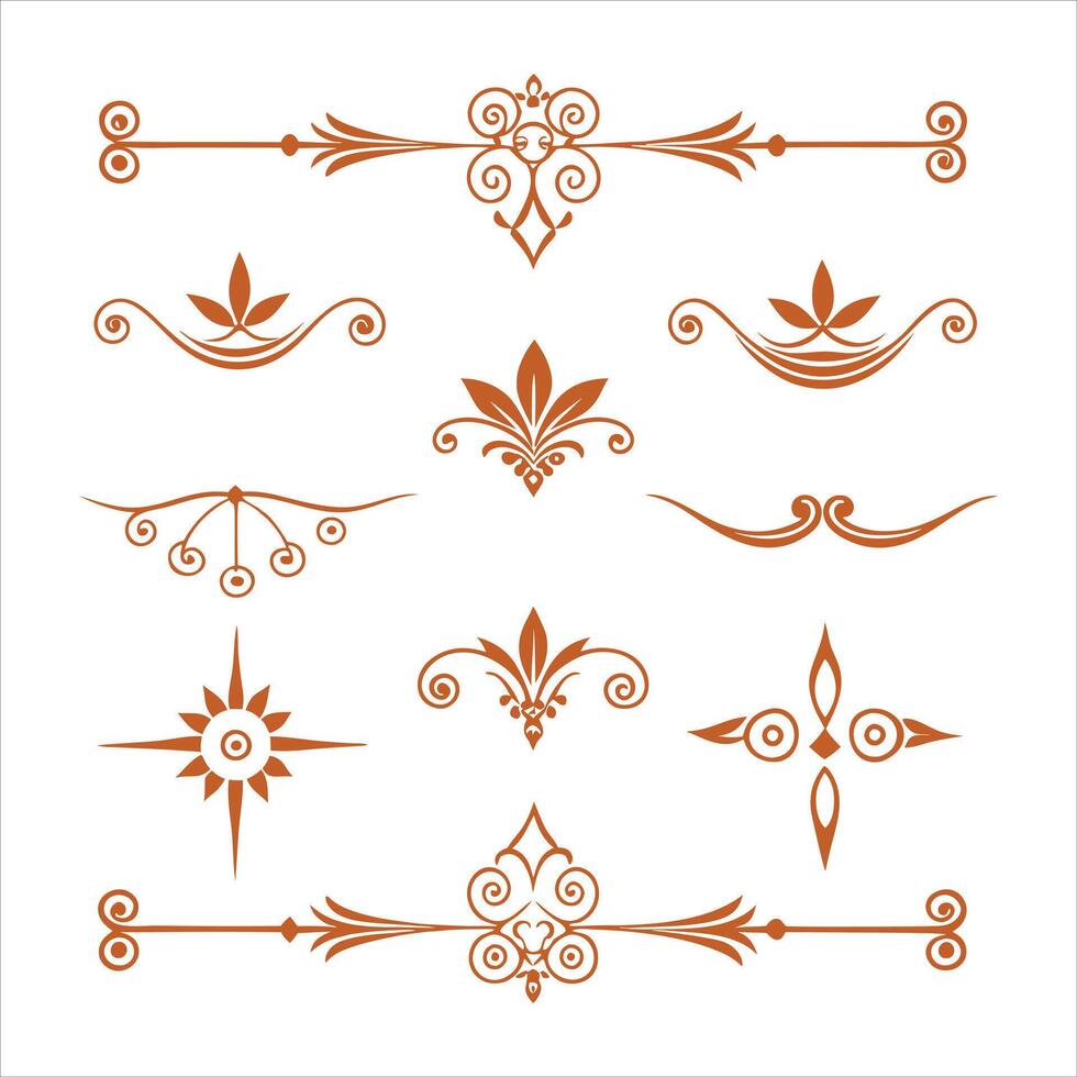 Set of decorative elements vector
