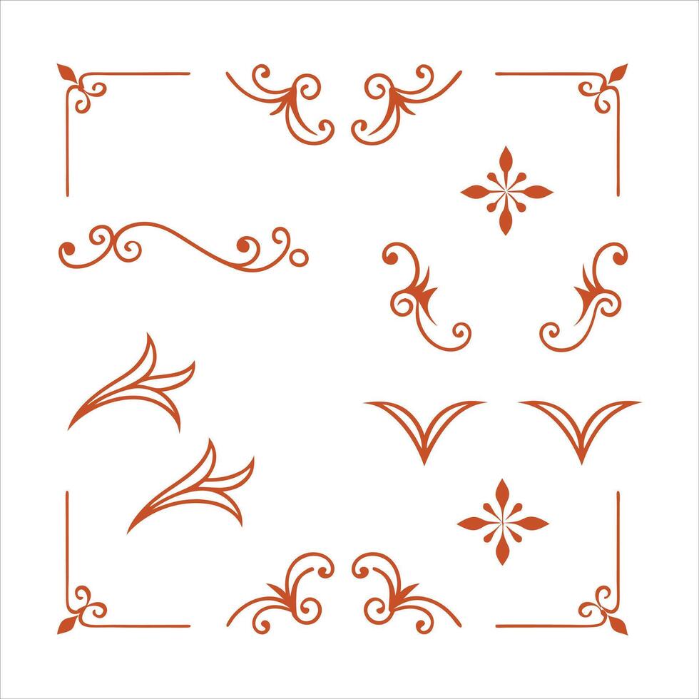 Decorative border elements vector