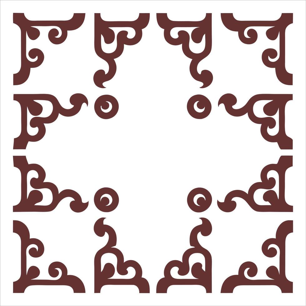 A decorative pattern in brown and white vector