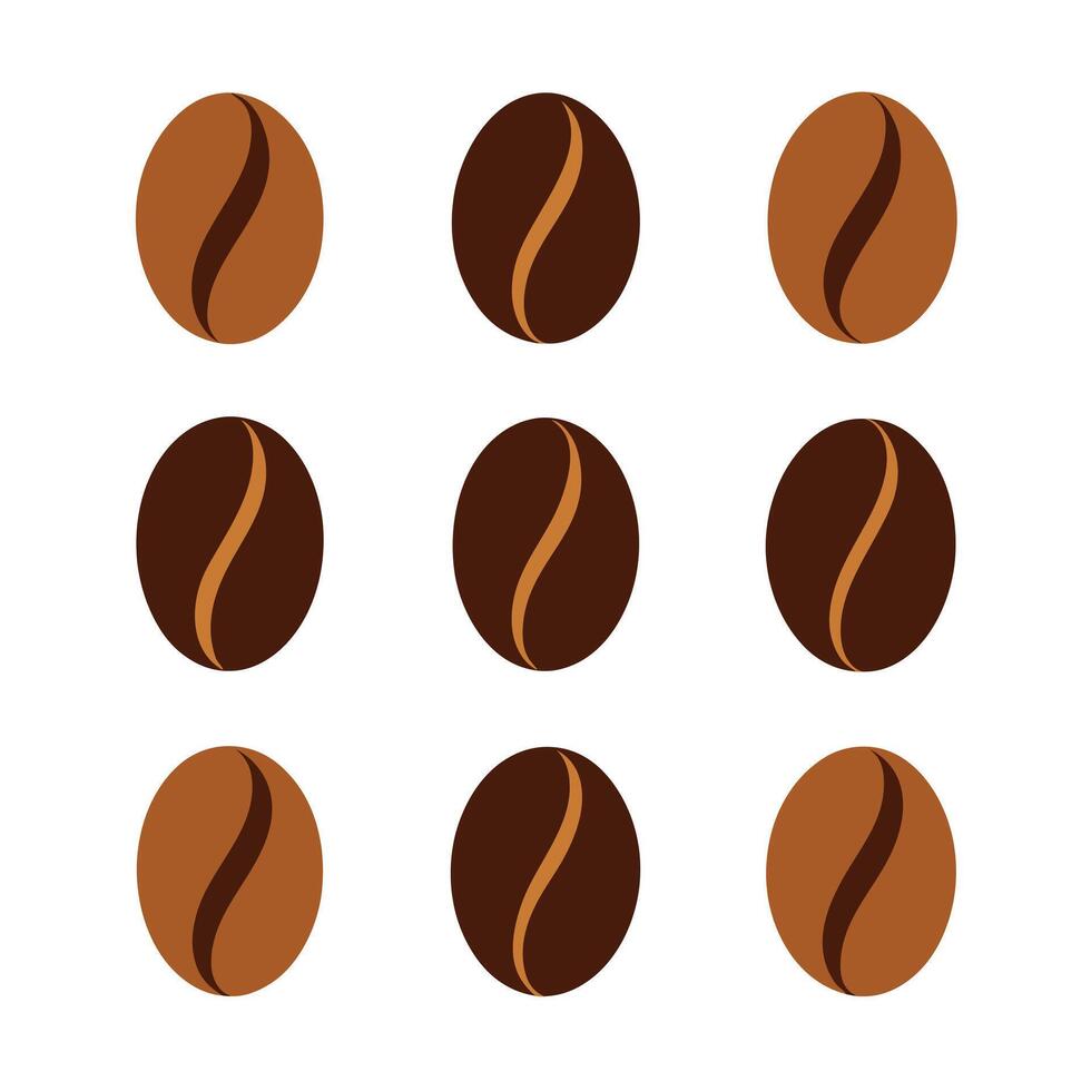 Coffee beans icon illustration vector