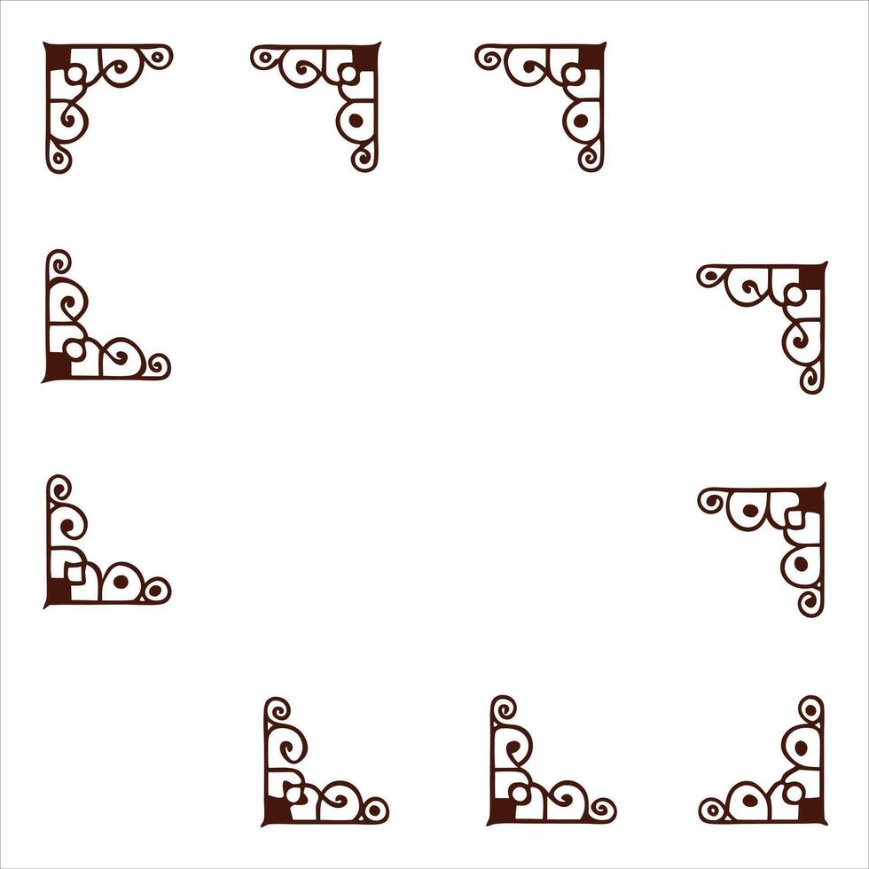 Square corner ornament vector