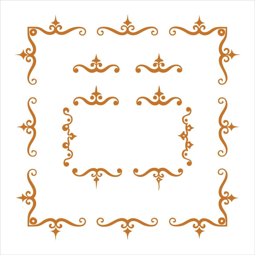 Ornate frame set vector