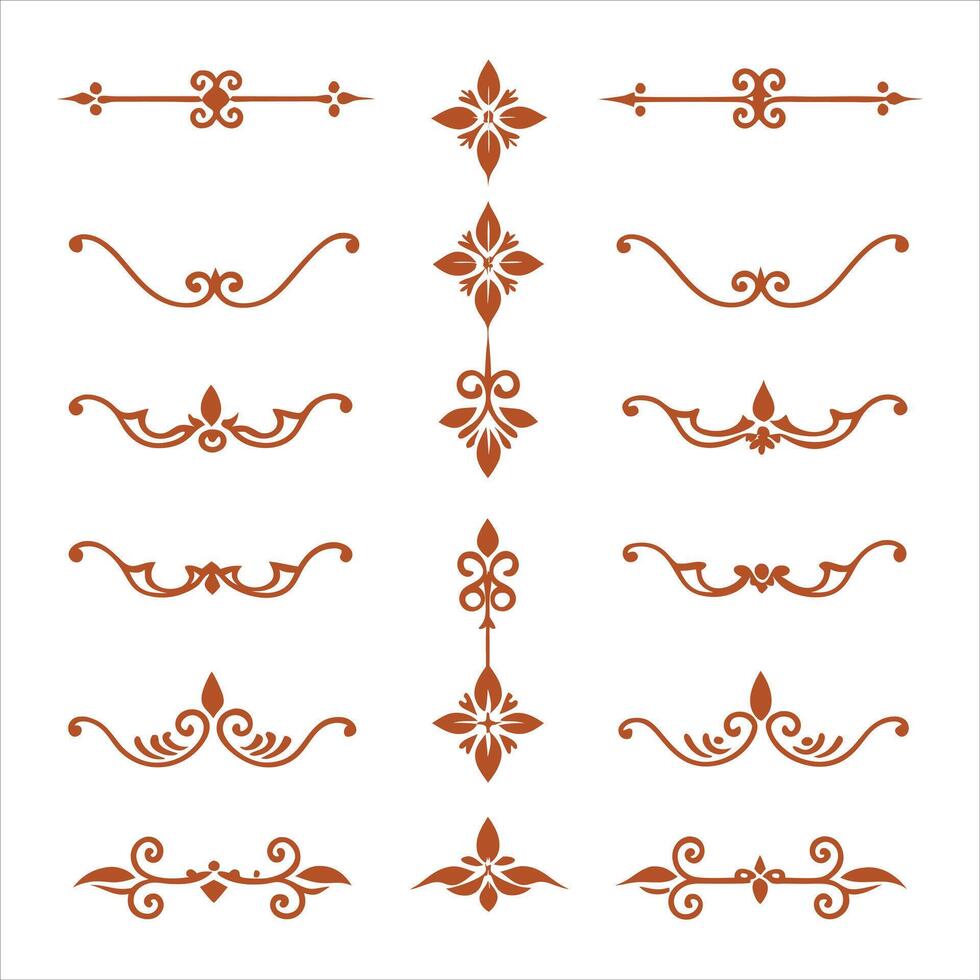 Set of decorative elements vector