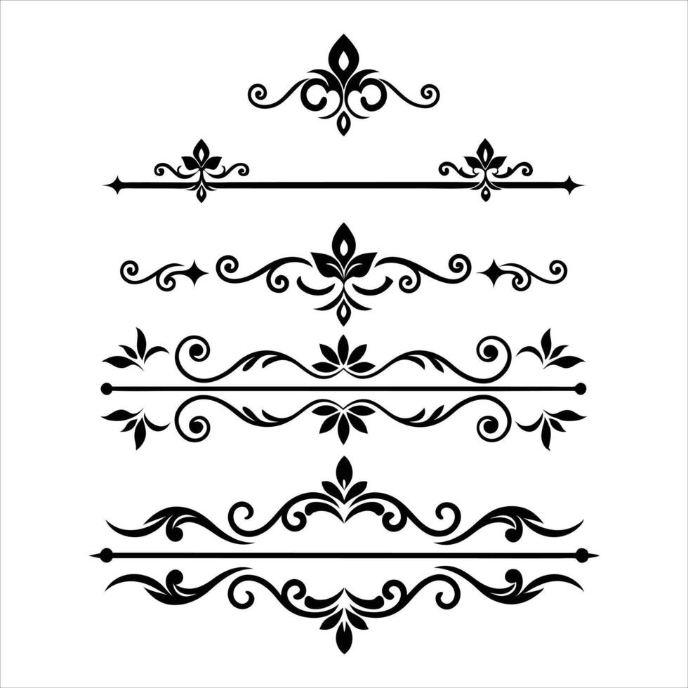 Decorative borders and scroll frames vector