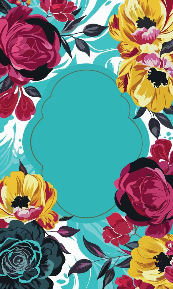 Elegant Hand Drawn Floral Background vector