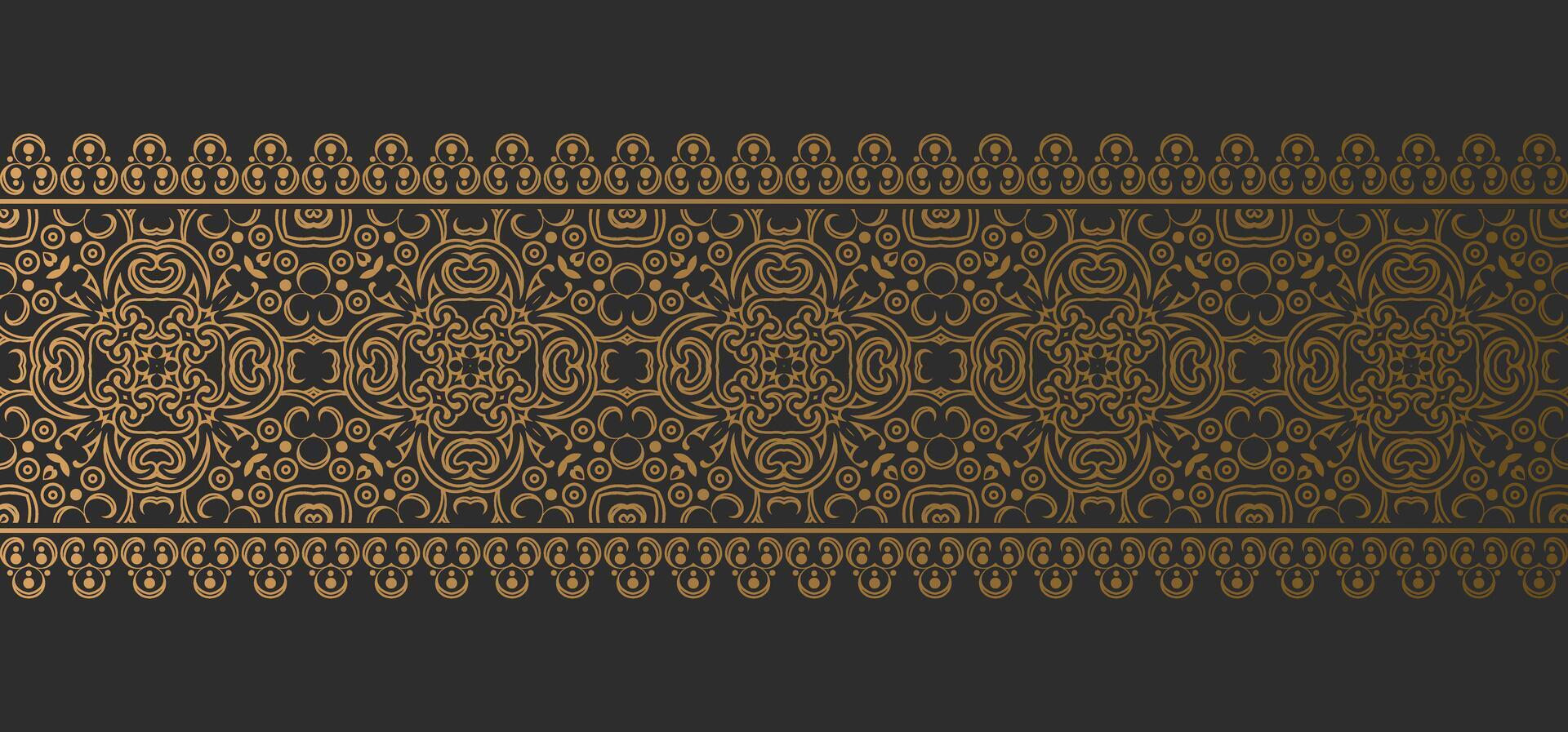 Elegant golden ornamental border template vector