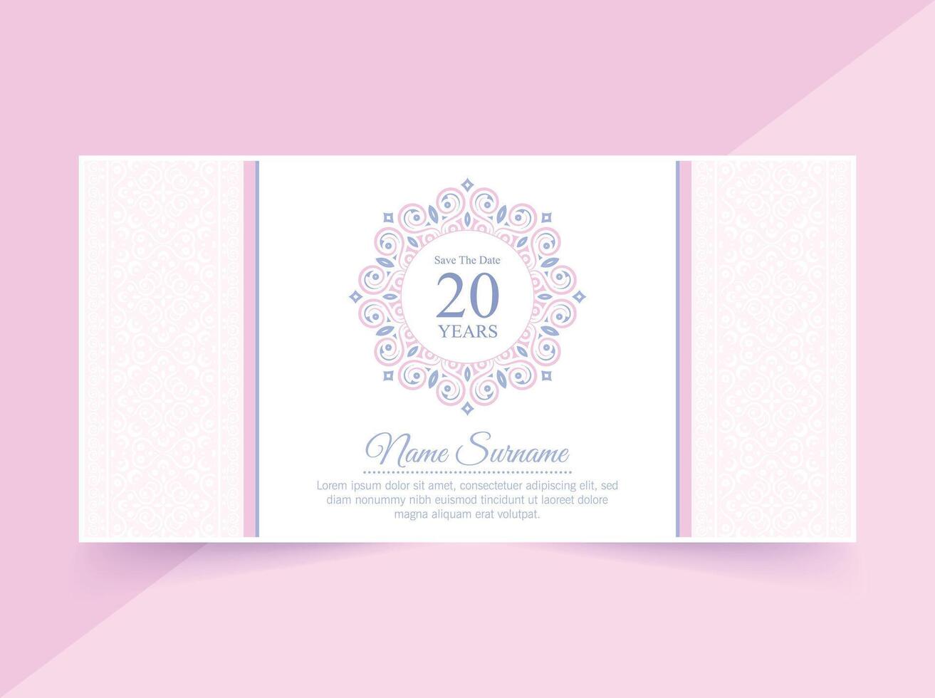 soft abstract pattern birthday invitation design vector
