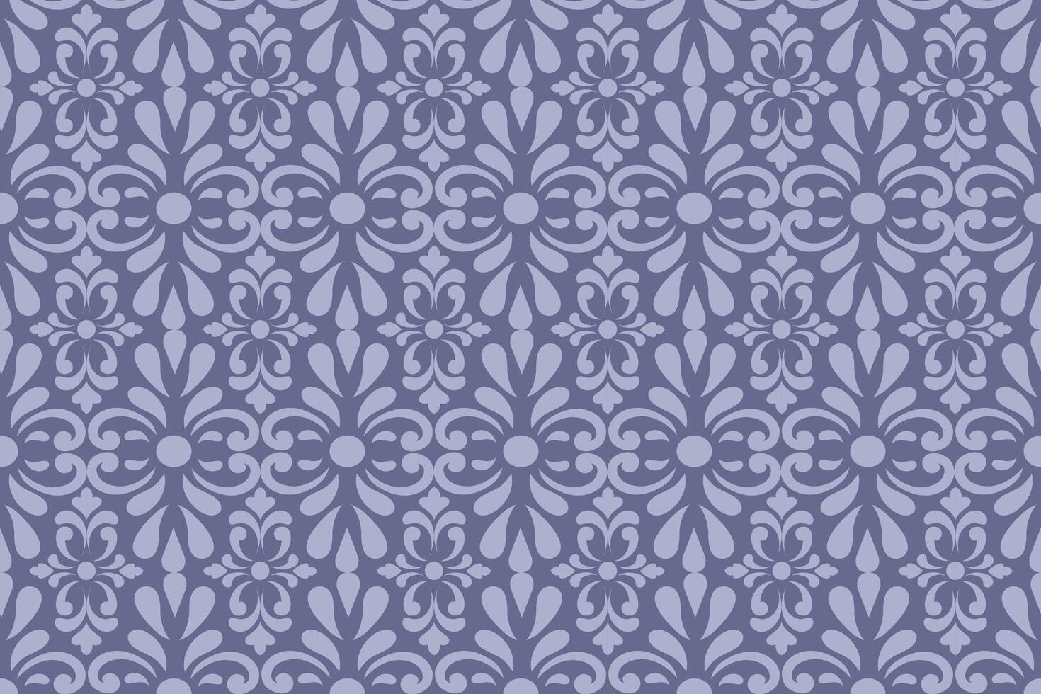 Purple Floral damask seamless pattern background and fabric. vector