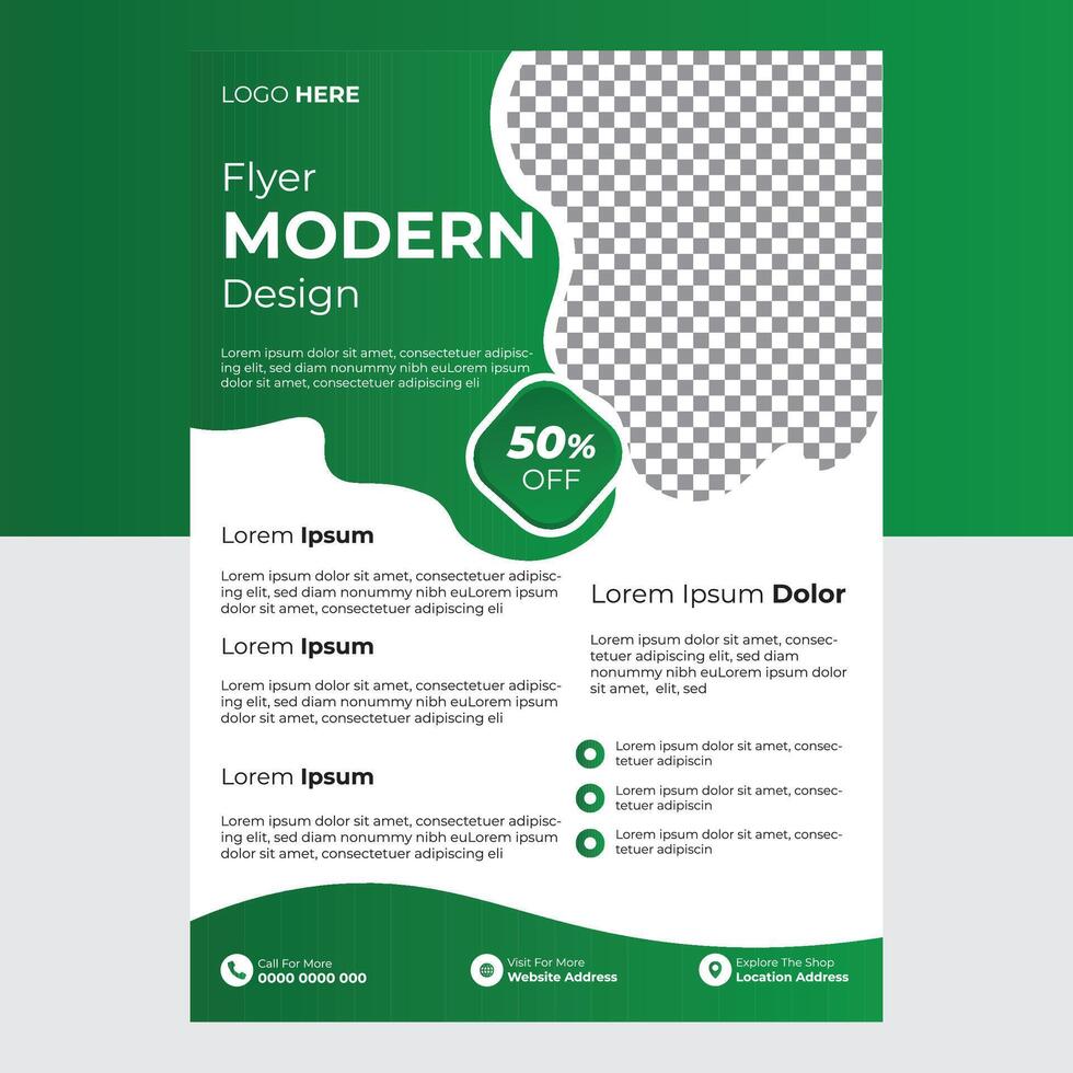 Modern Corporate Flyer Design Template vector