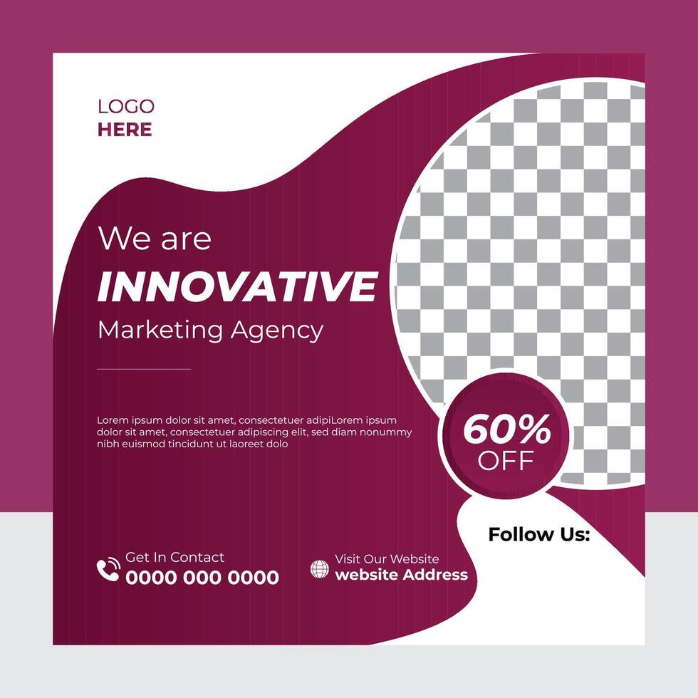 Modern Corporate Social Media Post Design Template vector