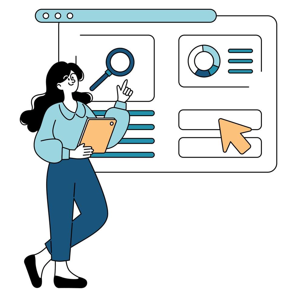 Businesswoman. Flat Illustration vector