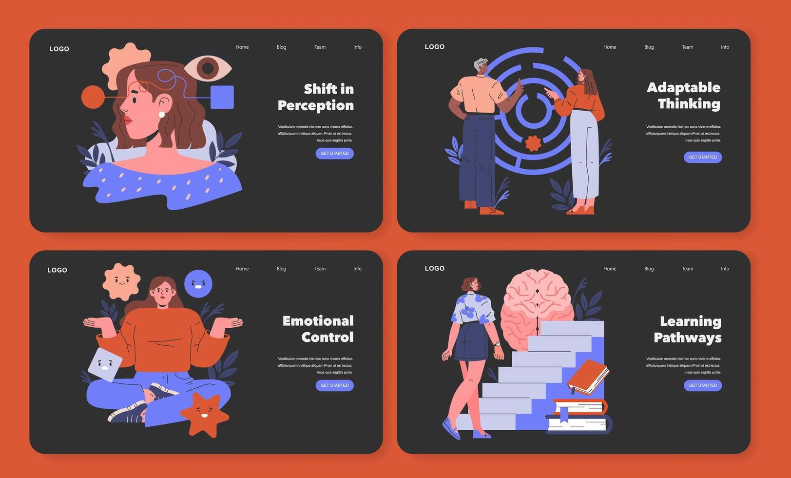 Cognitive Bias. Flat Illustration vector