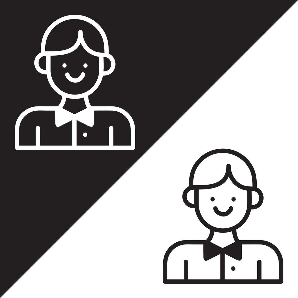 Accounting Avatar Icon, isolated on Black and white Background. vector