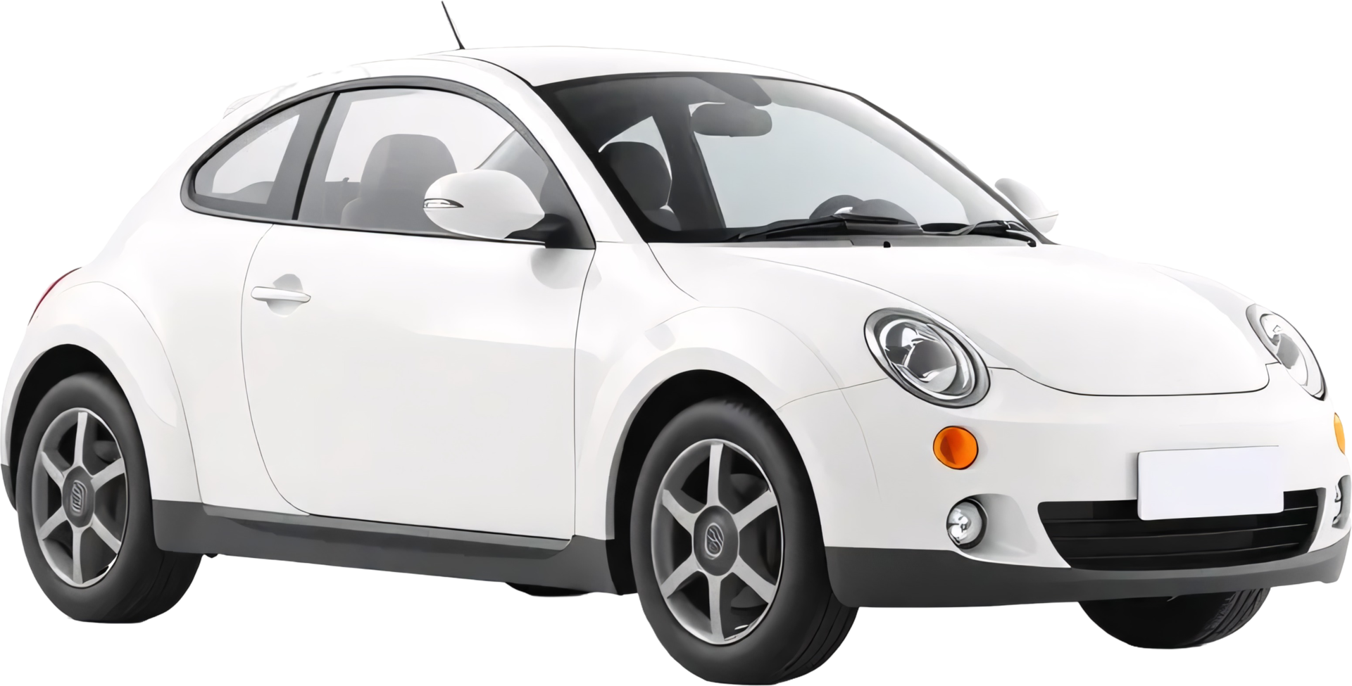 Charming White Car with Classic Appeal png