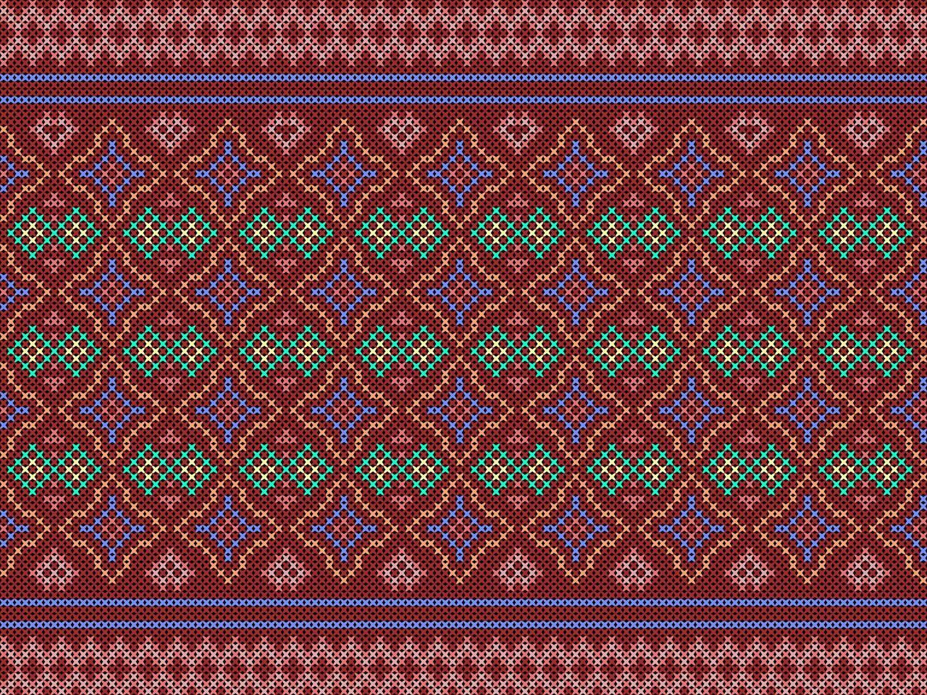 Colorful seamless knitting pattern. Design for capet, wrapping, clothing, knitting, Ikkat, ikat, fabric. vector