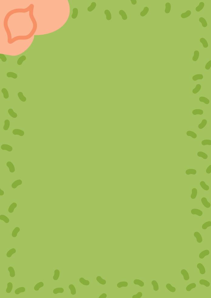 Vertical page Green texture pattern background. Stock illustration in cartoon style. vector