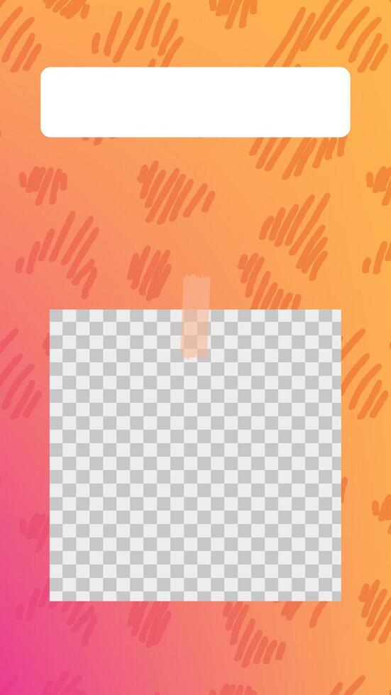 Sketch pencil leopard pattern story template. Stock illustration in hand drawn style. vector
