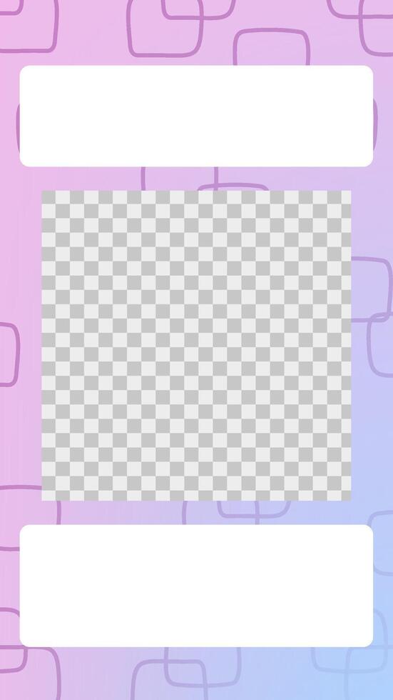 Cute childish gradient story background template. Stock illustration in cartoon style. vector