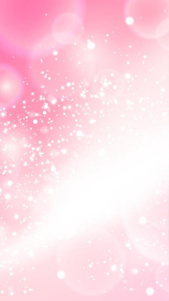 Subtle pink stories template. Sparkling anime y2k background. Stock illustration in cartoon realistic style. vector