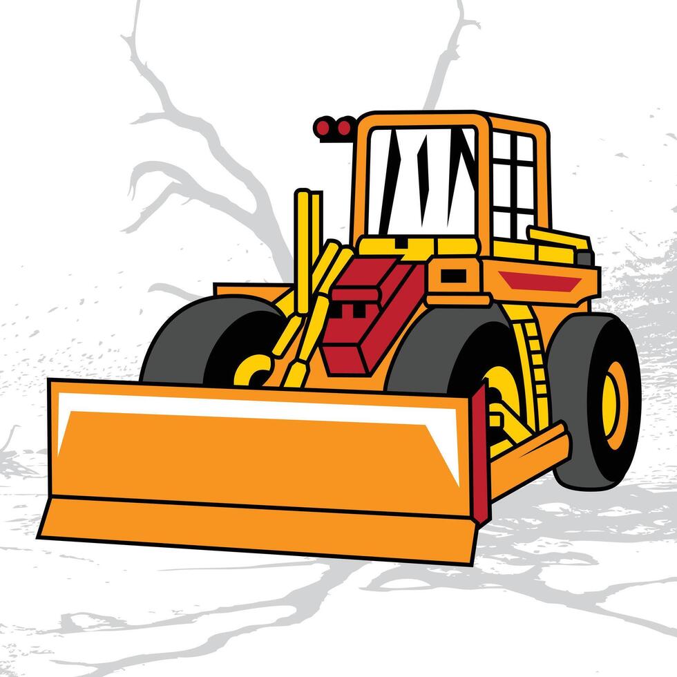 bulldozer illustration design vector