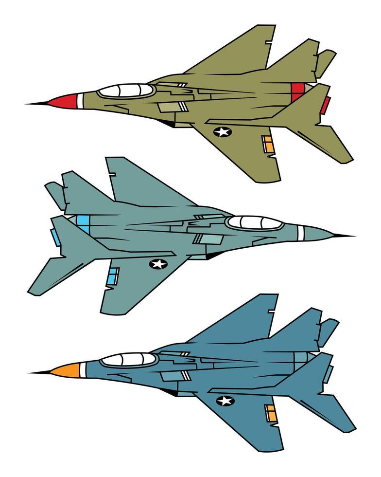 fighter plane illustration vector
