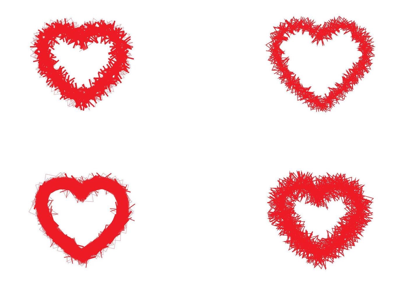 Abstract Geometric Heart Art, A Modern Fusion of Red and Sharp Edges in Love-Inspired Digital Design vector