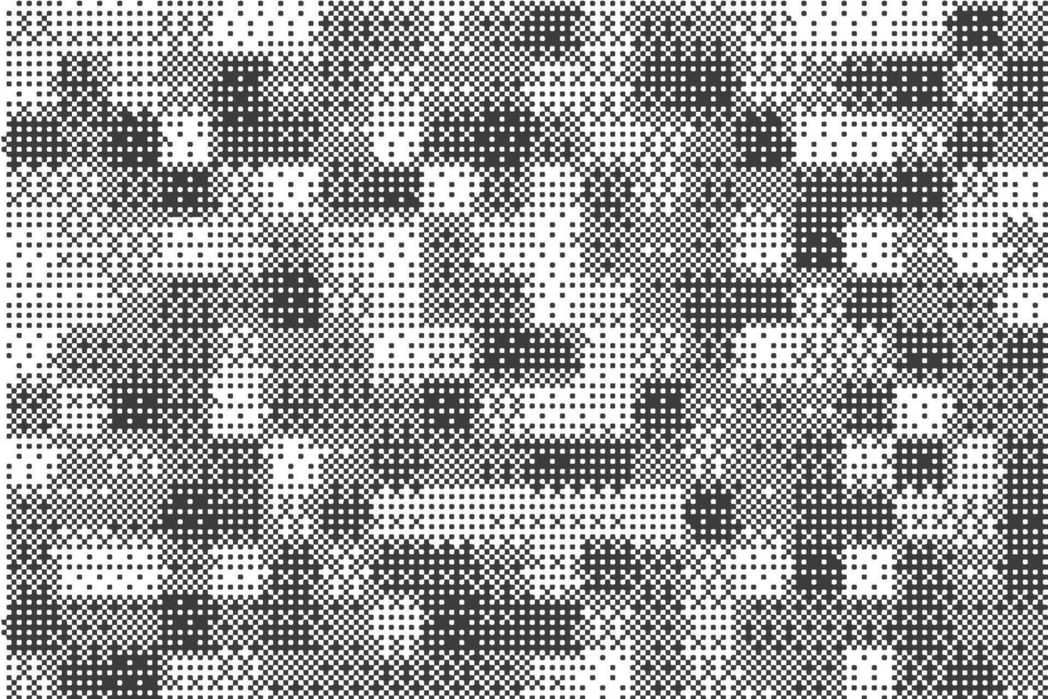 Checkered pixel pattern with bitmap game texture. Squared geometric dither graphic. Retro digital glitch halftone wallpaper. vector