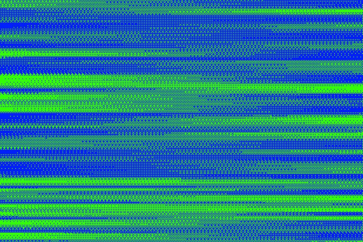 Pixel bitmap background with retro dotted pattern. Blue and green gradation abstract gradation. Noise effect dither halftone striped wallpaper vector