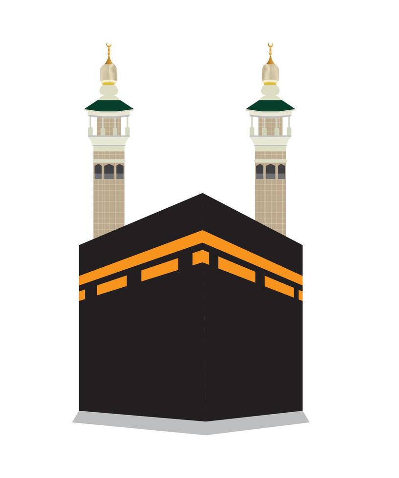 Khana Kaaba two Minaret vector