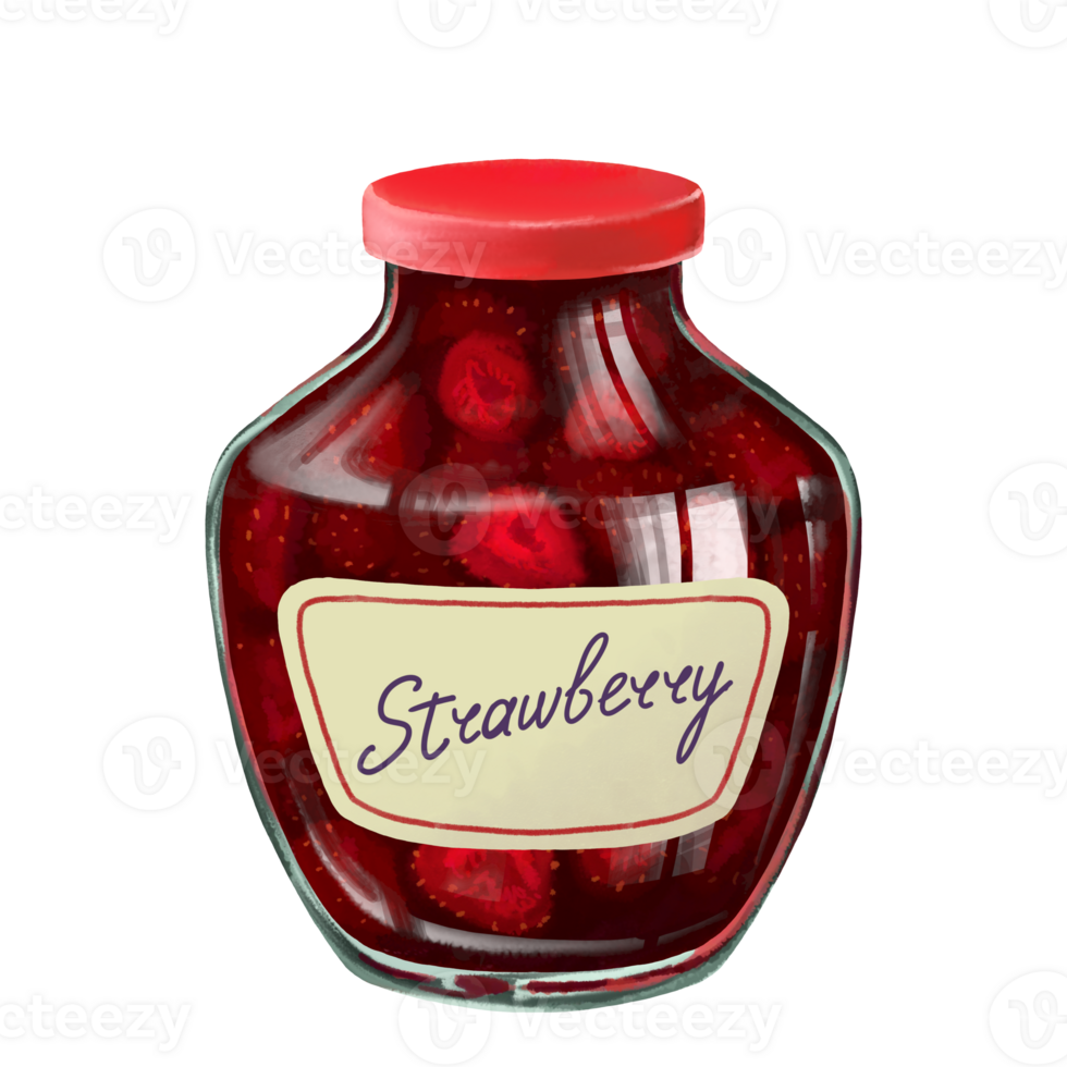Can with Strawberry jam png