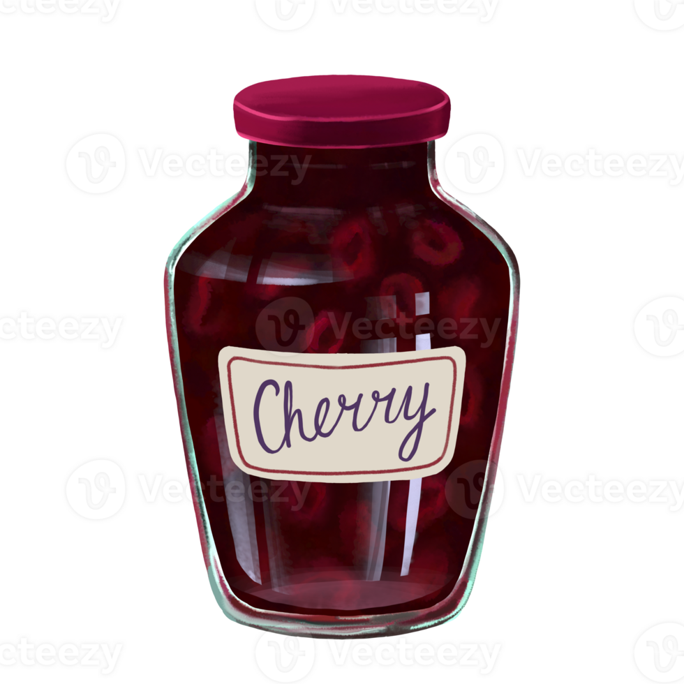 Can with Cherry jam png