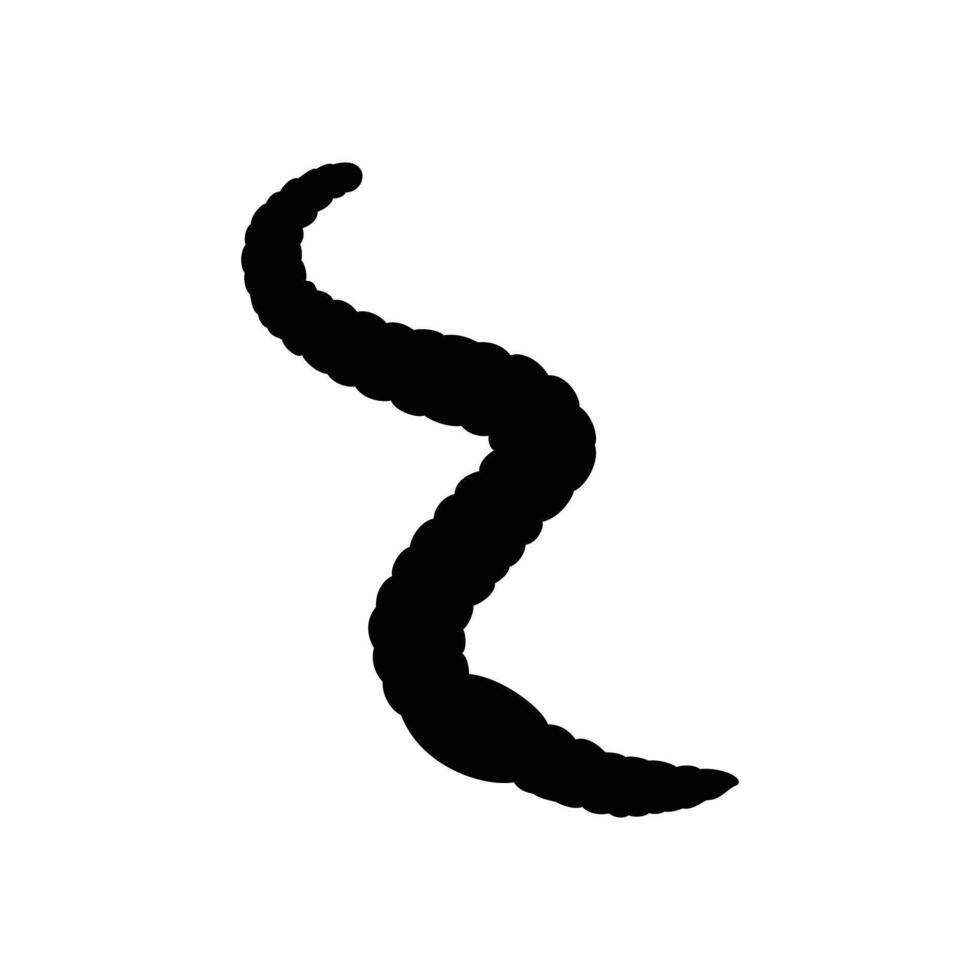 worm silhouette design. ecology animal sign and symbol. vector