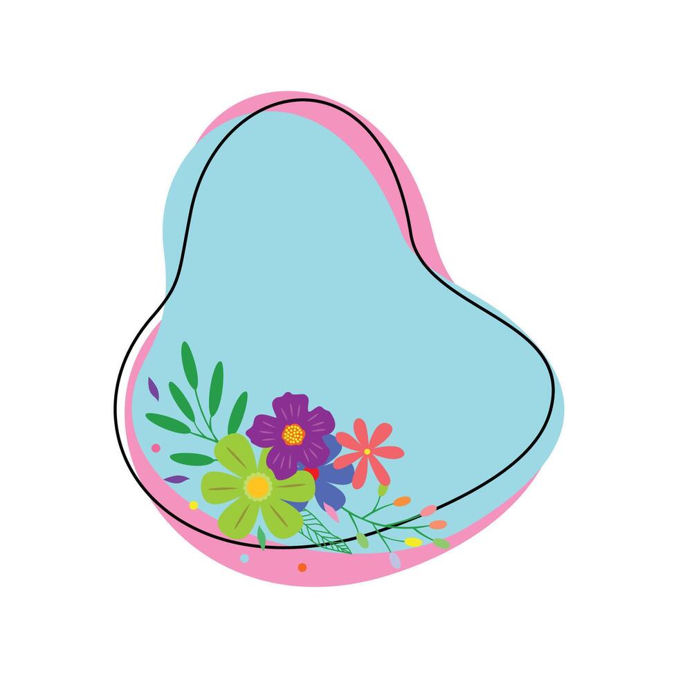 liquid floral background design. modern backdrop decoration. vector