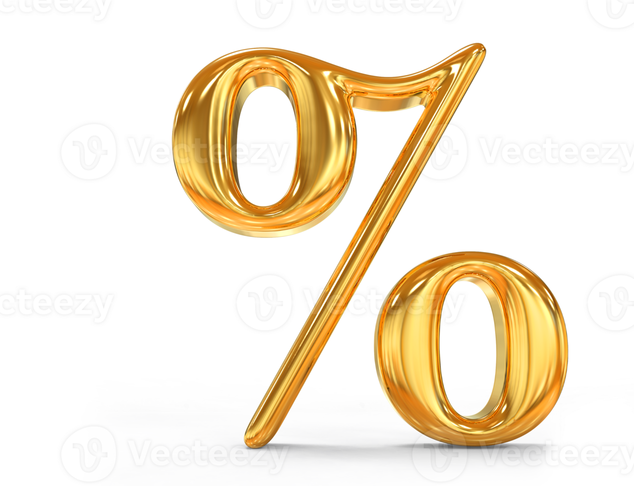 Gold Percent Sign png