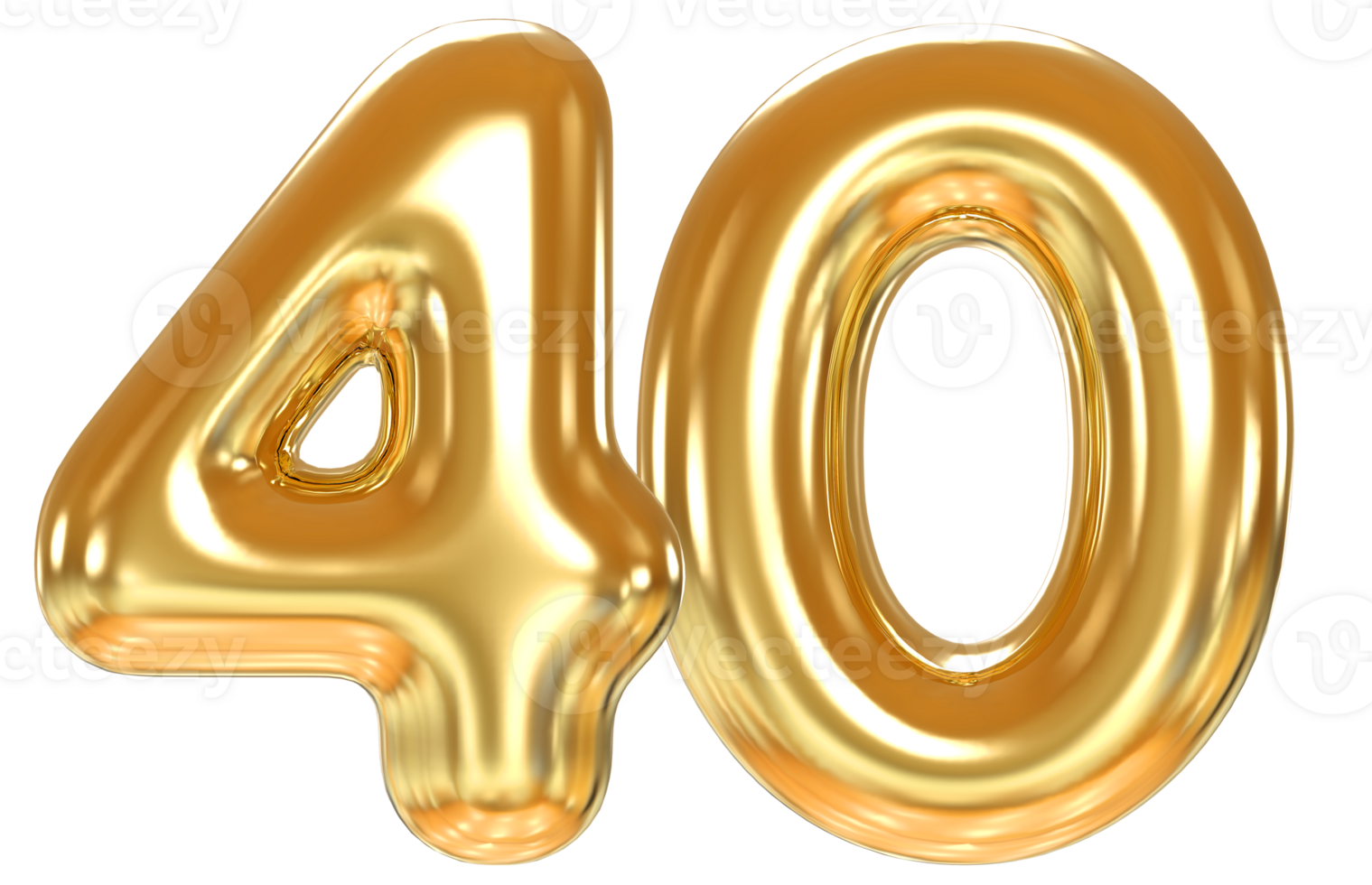 Gold Number 40 png