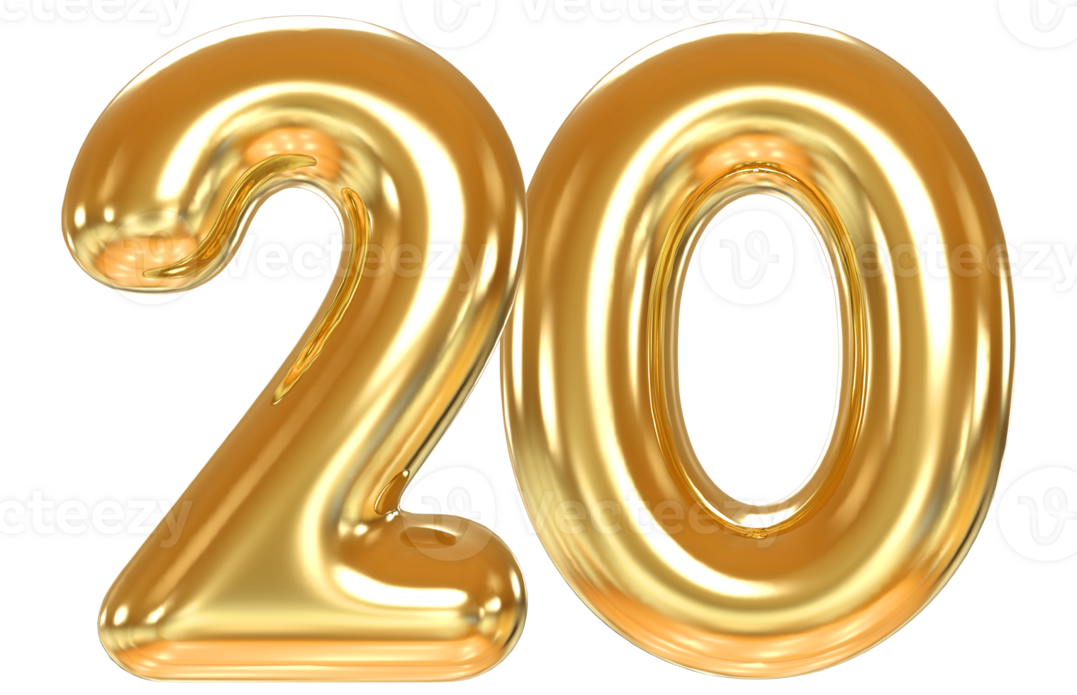 Gold Number 20 png