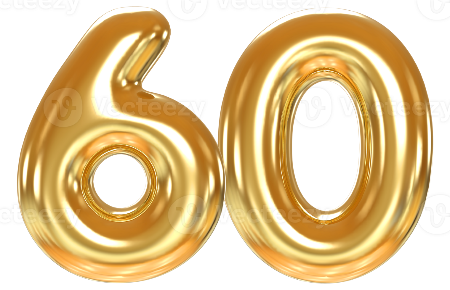 Gold Number 60 png