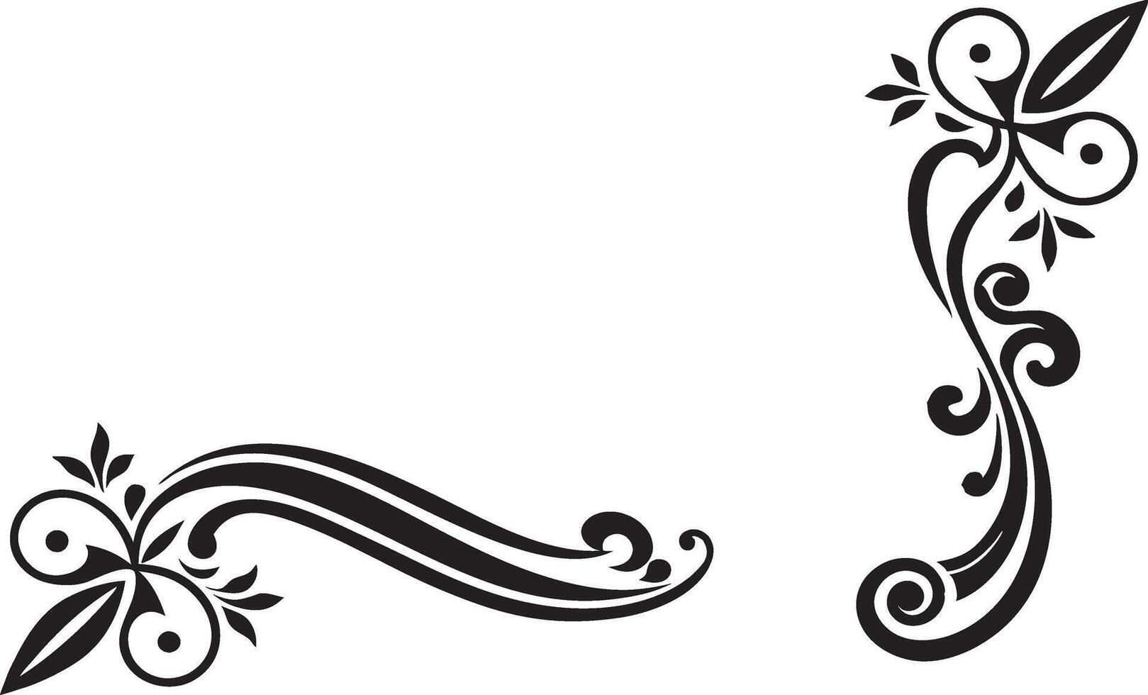 A black and white design with swirls and swirls vector