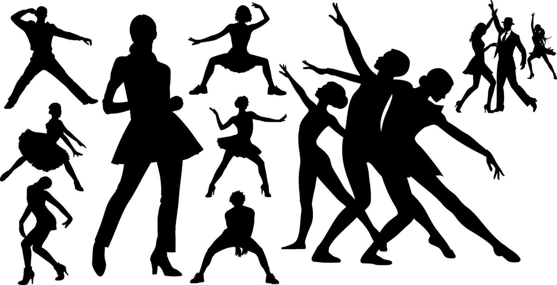 Set of Falling People Silhouettes High-Altitude Male Figures in FreefallVector Set of Falling People Silhouettes High-Altitude Male Figures in Freefall vector