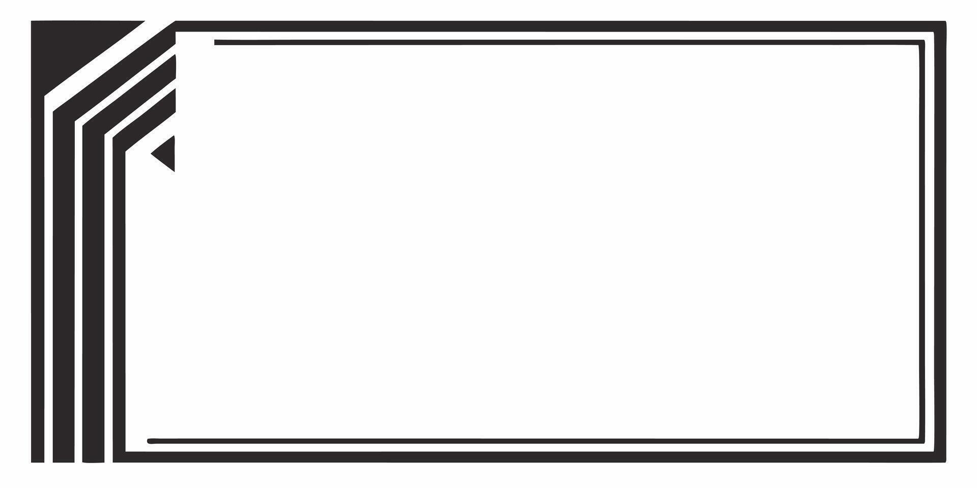 A black and white square frame with a white border vector