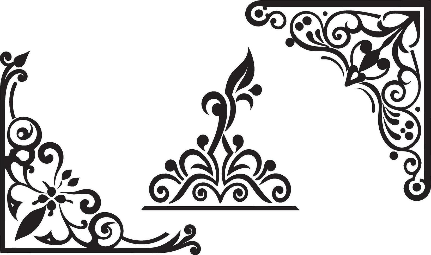 A set of decorative elements vector
