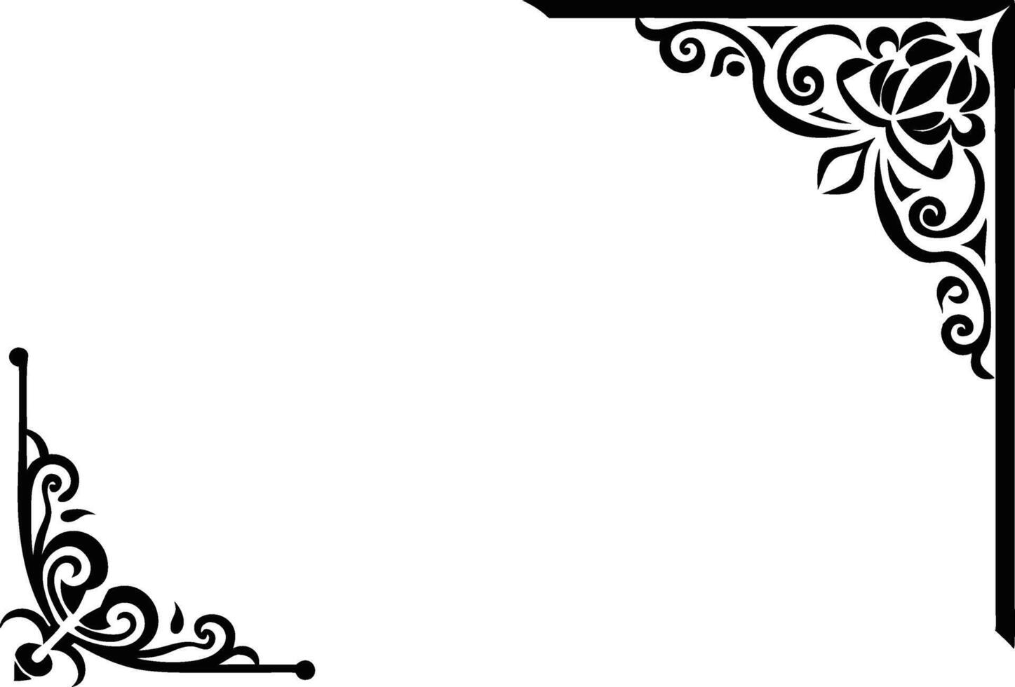 A black and white square with ornate designs vector