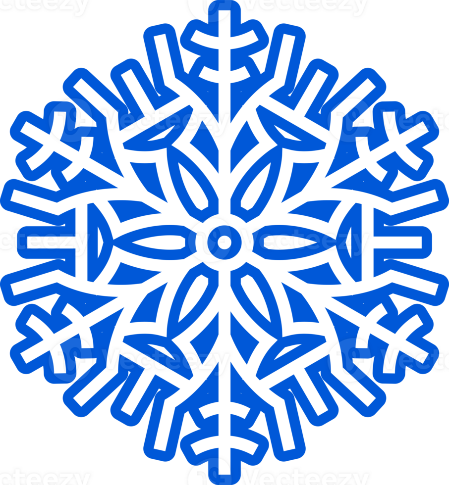Abstract snowflake decorative pattern design element. png