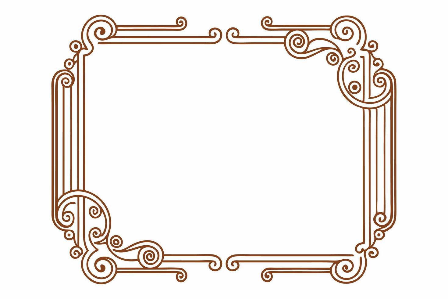 An ornate frame with a decorative design vector
