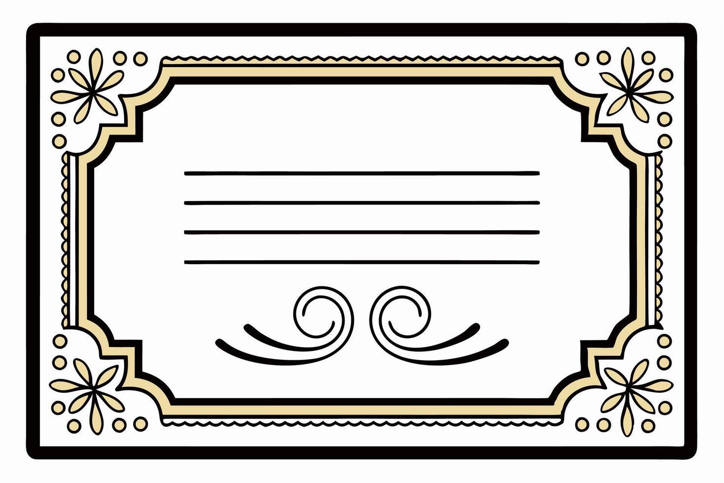 A frame with a border and a borderless design vector