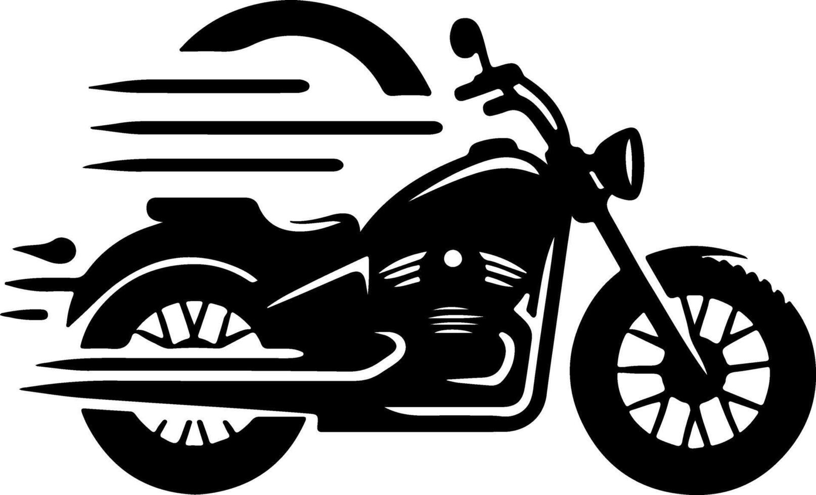 a black and white motorcycle silhouette on a white background vector