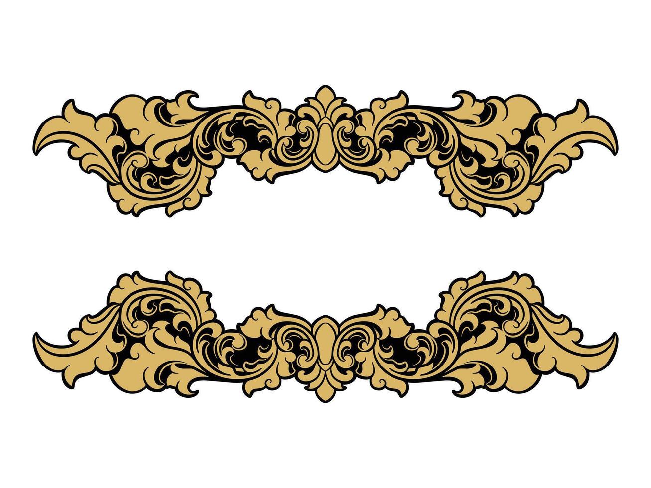 beautiful engraved circle ornament vector