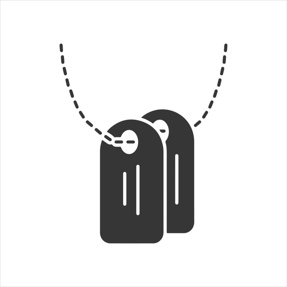 Military Dog Tags - Soldier Identification Icon vector